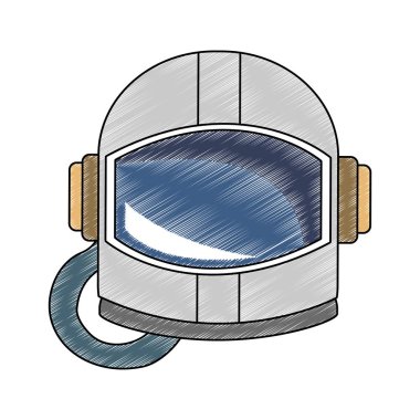 Astronot kask izole karalama