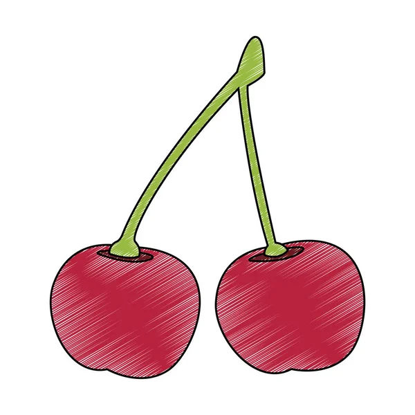 Garabato aislado de cereza dulce — Archivo Imágenes Vectoriales