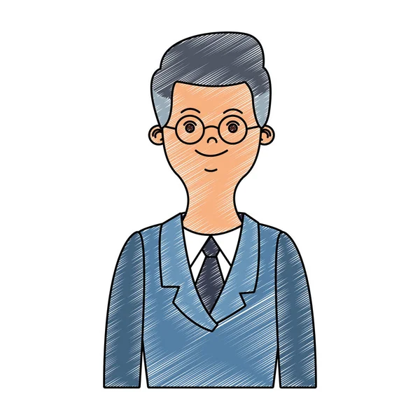 Geschäftsmann mit Brille — Stockvektor
