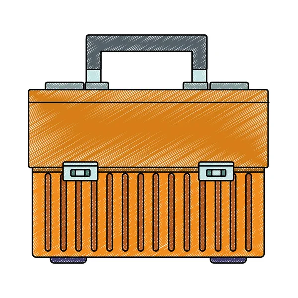 Kit caja de herramientas garabato aislado — Vector de stock