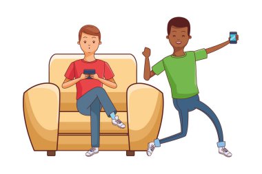 genç adam çizgi film