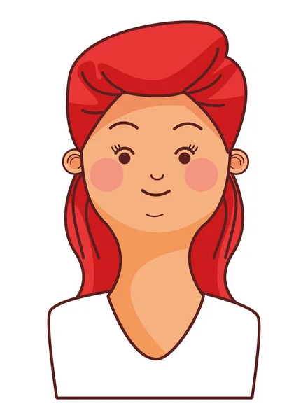 Jeune femme dessin animé — Image vectorielle