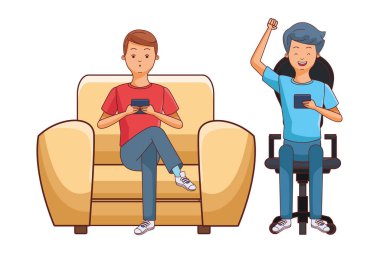 genç adam çizgi film