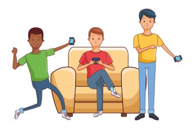 genç adam çizgi film