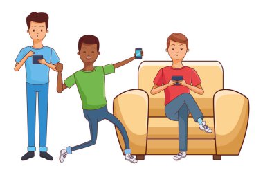 genç adam çizgi film