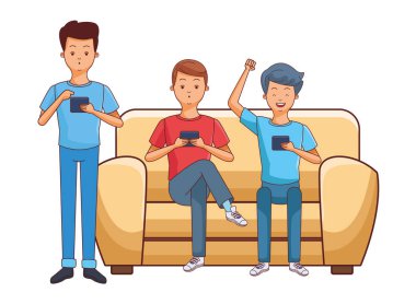 genç adam çizgi film