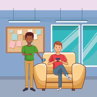 genç gündelik erkek karikatür