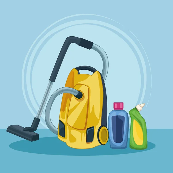Ménage nettoyage dessin animé — Image vectorielle