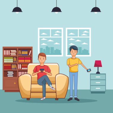 genç gündelik erkek karikatür