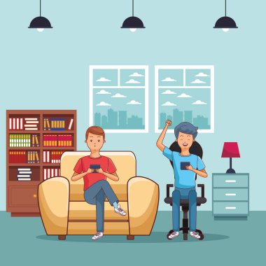 genç gündelik erkek karikatür