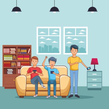 genç gündelik erkek karikatür