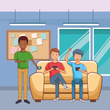 genç gündelik erkek karikatür