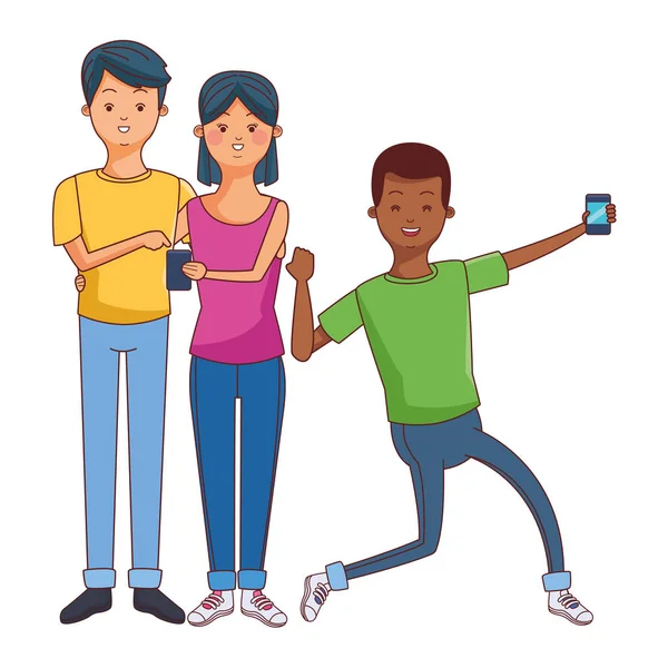 Millennials und Smartphones — Stockvektor