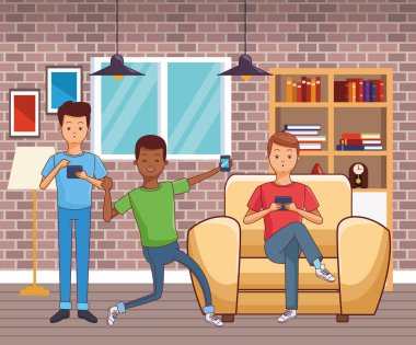 genç gündelik erkek karikatür