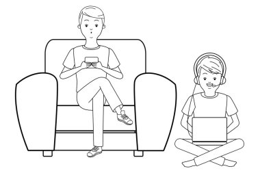 Siyah beyaz bin yıllık insanlar oyun partisi