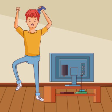 Siyah beyaz Millennials ve videogames karikatürler