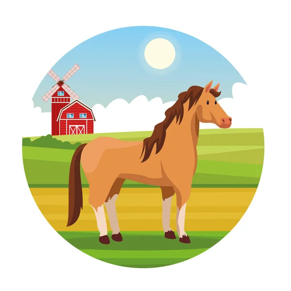 Fazenda desenhos animados animais rurais — Vetor de Stock