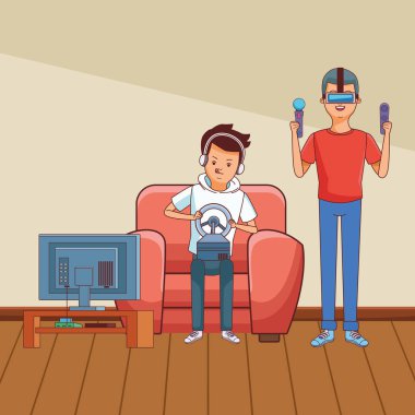 Siyah beyaz Millennials ve videogames karikatürler