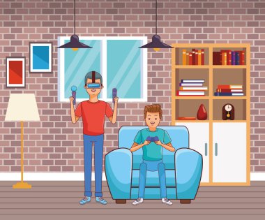 Siyah beyaz Millennials ve videogames karikatürler