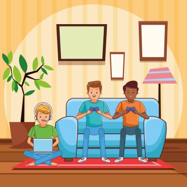 Siyah beyaz Millennials ve videogames karikatürler
