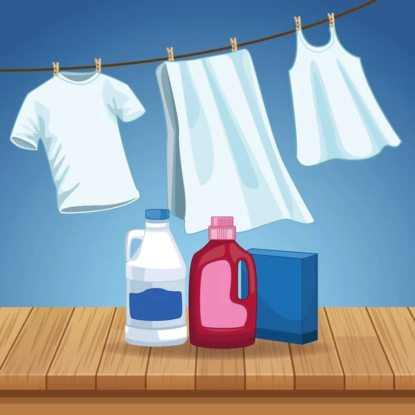 Forniture di kit di pulizia e pulizia — Vettoriale Stock