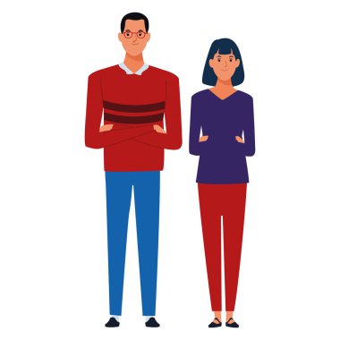 Çift avatar çizgi film karakteri