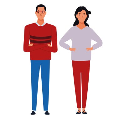 Çift avatar çizgi film karakteri