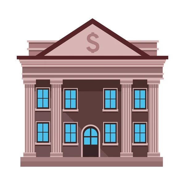 Icono del edificio del banco — Vector de stock