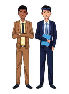 İşadamları avatar çizgi film karakteri