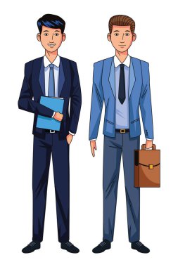 İşadamları avatar çizgi film karakteri