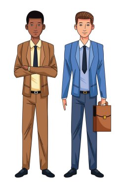 İşadamları avatar çizgi film karakteri