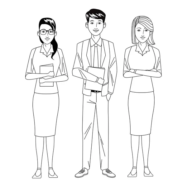 iş adamları avatar siyah beyaz