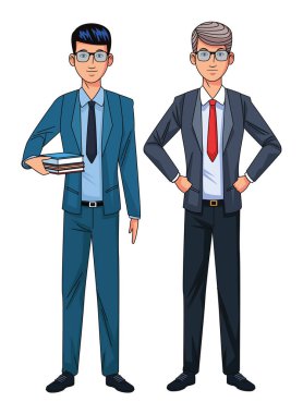 İşadamları avatar çizgi film karakteri