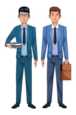 İşadamları avatar çizgi film karakteri