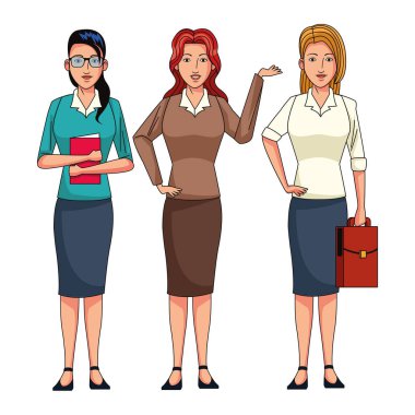 iş kadınları avatar çizgi film karakteri