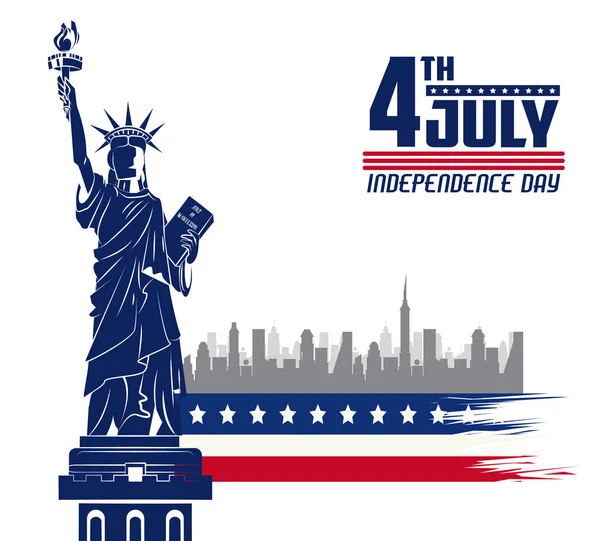 ABD Bağımsızlık Günü kartı — Stok Vektör