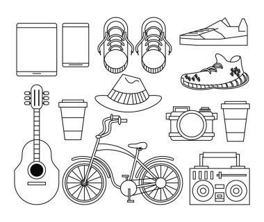 Hipster moda karikatürler