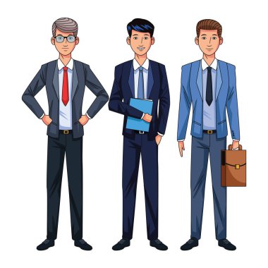 İşadamları avatar çizgi film karakteri