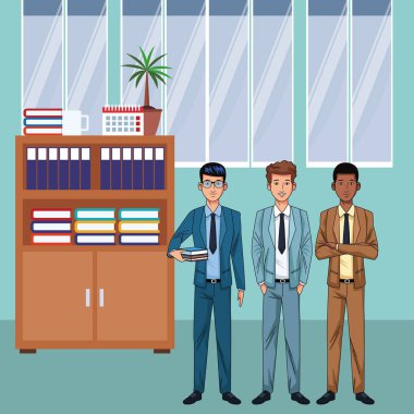 İşadamları avatar çizgi film karakteri