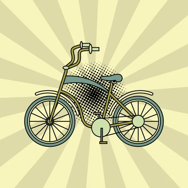 Vintage bike cartoon pastellfarben — Stockvektor