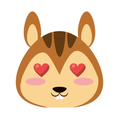 Sevimli sincap hayvan karikatür vektör illüstrasyon