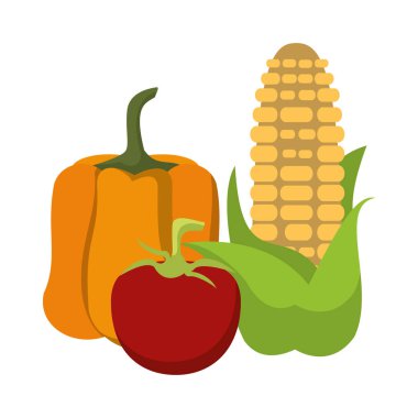 Sebze taze gıda koleksiyonu karikatür