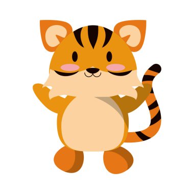 Şirin Kaplan hayvan çizgi film vektör çizimi