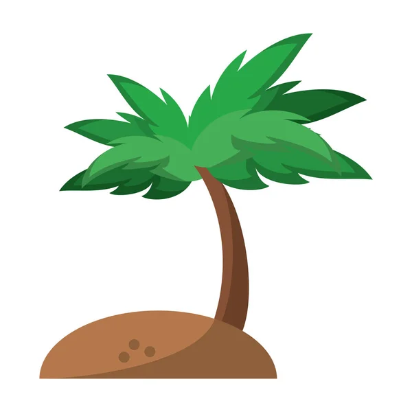 Isla de la palmera dibujo animado símbolo aislado vector ilustración — Archivo Imágenes Vectoriales