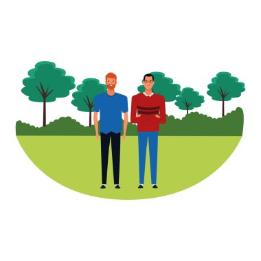 erkek avatar çizgi film karakter vektör illüstrasyon