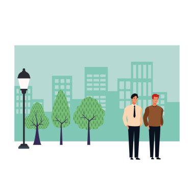 erkek avatar çizgi film karakter vektör illüstrasyon