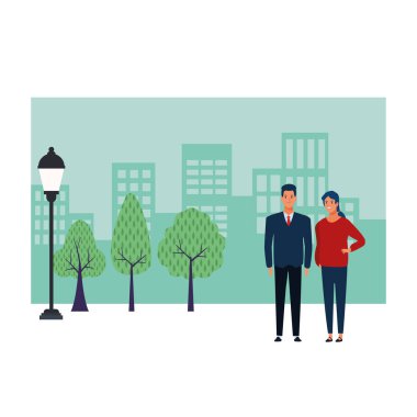 illüstrasyon karakter karikatür vektör çift