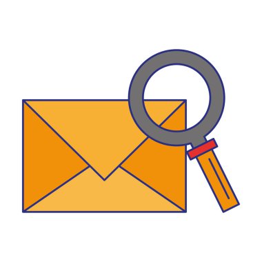 E-posta ve büyüteç sembolü