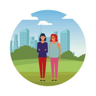 kadın avatar çizgi film karakter vektör illüstrasyon