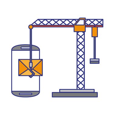 Akıllı telefon teknik destek teknolojisi vektör illüstrasyon